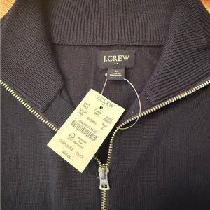 J. Crew Men's Navy Zip-Up Sweater